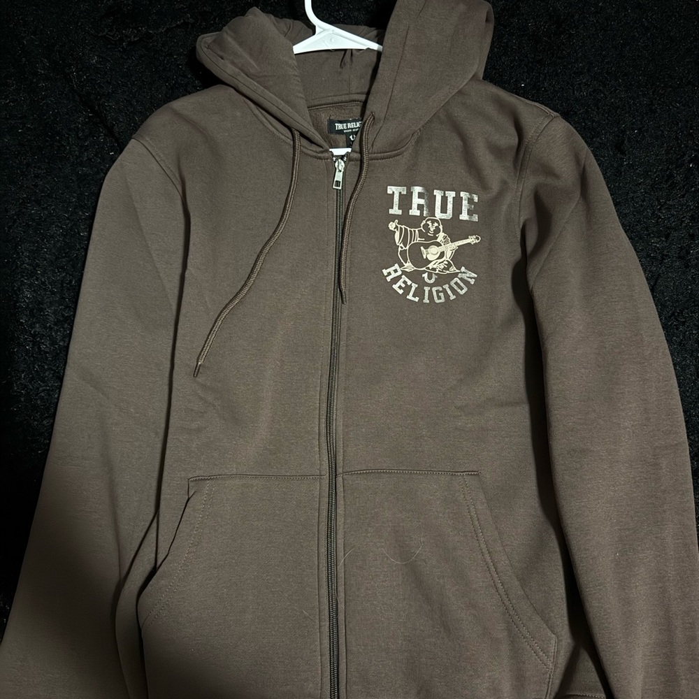 True Religion Brown Hoodie Jacket